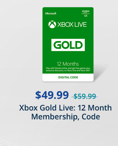Xbox Gold Live: 12 Month Membership, Code 