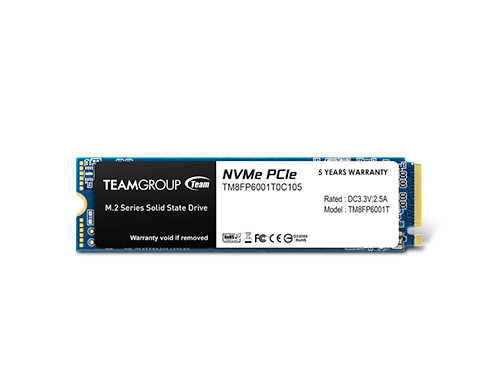 Team Group MP33 M.2 2280 1TB PCIe 3.0 x4 with NVMe 1.3 3D NAND Internal Solid State Drive (SSD) TM8FP6001T0C101