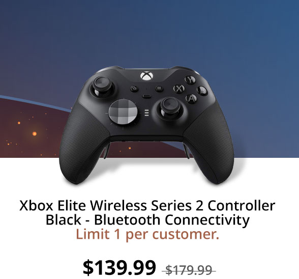 Xbox Elite Wireless Series 2 Controller Black - Bluetooth Connectivity