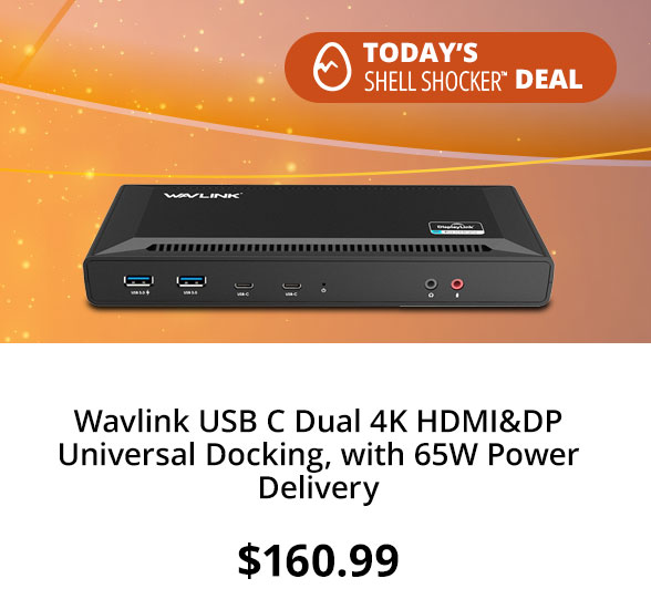 Wavlink USB C Dual 4K HDMI&DP Universal Docking, with 65W Power Delivery