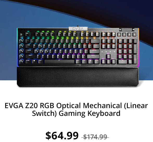 EVGA Z20 RGB Optical Mechanical (Linear Switch) Gaming Keyboard