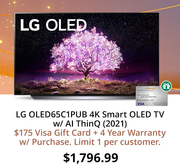 LG OLED65C1PUB 4K Smart OLED TV w/ AI ThinQ (2021)