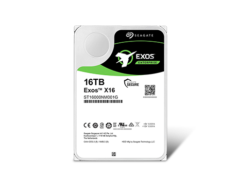 Seagate Exos 16TB Enterprise HDD X16 SATA 6Gb/s 512e/4Kn 7200 RPM 256MB Cache 3.5" Internal Hard Drive ST16000NM001G
