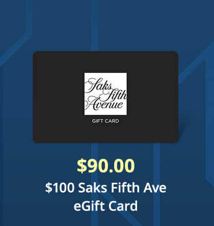 $100 Saks Fifth Ave eGift Card