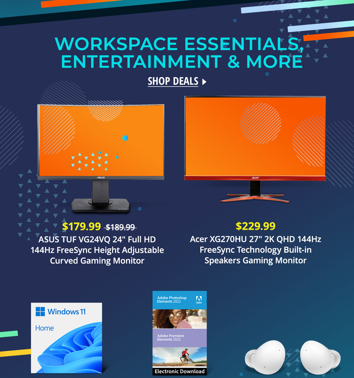 Workspace Essentials, Entertainment & More