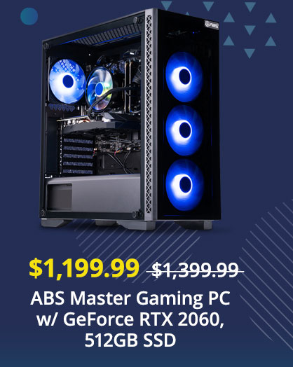 ABS Master Gaming PC w/ GeForce RTX 2060, 512GB SSD