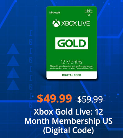 Xbox Gold Live: 12 Month Membership US (Digital Code)