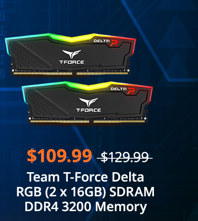 Team T-Force Delta RGB (2 x 16GB) SDRAM DDR4 3200 Memory