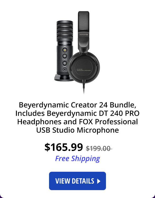 Beyerdynamic Creator 24 Bundle - Bundle includes Beyerdynamic DT 240 PRO Headphones and FOX Professional USB Studio Microphone