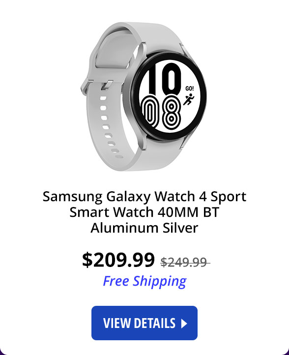 Samsung Galaxy Watch 4 Sport Smart Watch 40MM BT Aluminum Silver