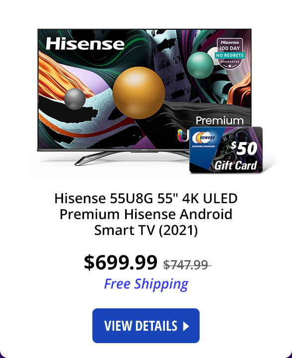 Hisense 55U8G 55" 4K ULED Premium Hisense Android Smart TV (2021)