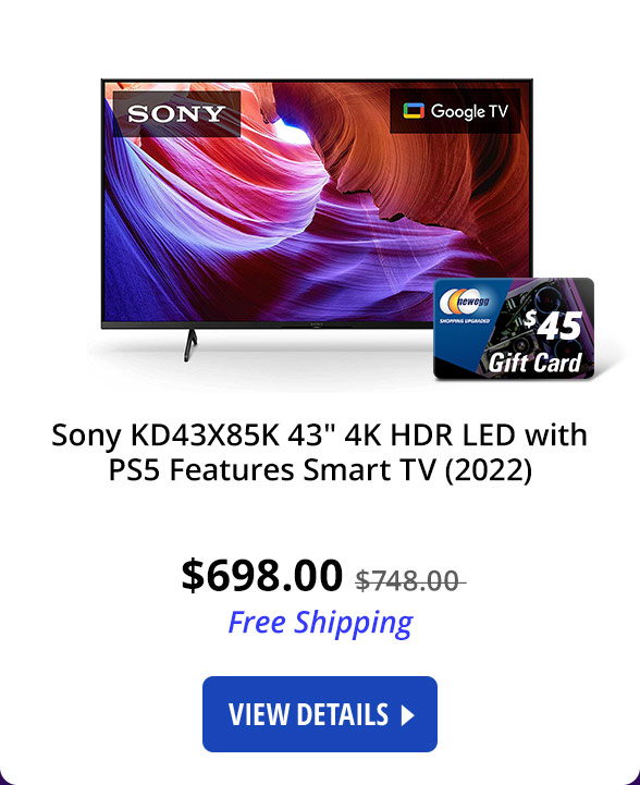 Sony KD43X85K 43" 4K HDR LED with PS5 Features Smart TV (2022)