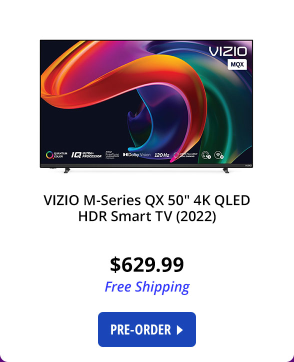 VIZIO M-Series QX 50" 4K QLED
HDR Smart TV (2022)