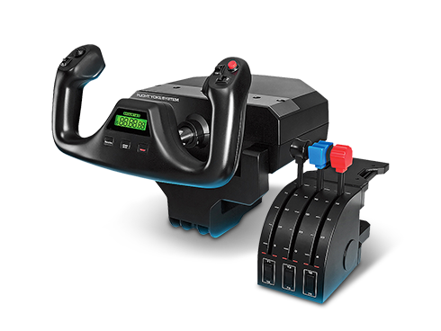 Logitech Flight Yoke System Professional Simulation Yoke and Throttle Quadrant