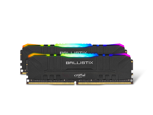 Crucial Ballistix RGB 3600 MHz DDR4 DRAM Desktop Gaming Memory Kit 32GB (16GBx2) CL16 BL2K16G36C16U4BL (BLACK)