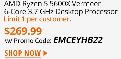 AMD Ryzen 5 5600X Vermeer 6-Core 3.7 GHz Desktop Processor