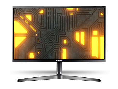 Samsung C24RG50 24" 1920 x 1080 Full HD Resolution 144Hz HDMI DisplayPort Eye-Saver Mode Flicker-Free Technology LED Backlit Curved Gaming Monitor