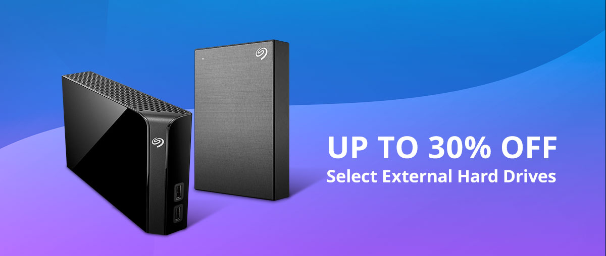 Up to 30% off Select External Hard Drives