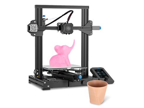 Official Creality Ender 3 V2 Upgraded 3D Printer Integrated Structure Design with Carborundum Glass Platform Silent Motherboard and Branded Power Supply