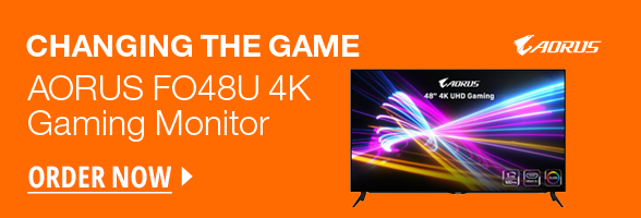 QSPEP Monitor-AORUS_Changing the Game, FO48U 4K Gaming Monitor_banners