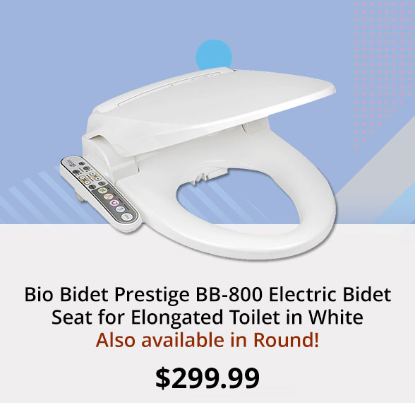 Bio Bidet Prestige BB-800 Electric Bidet Seat for Elongated Toilet in White