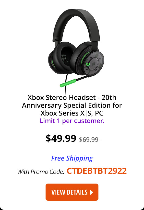 Xbox Stereo Headset - 20th Anniversary Special Edition for Xbox Series X|S, PC