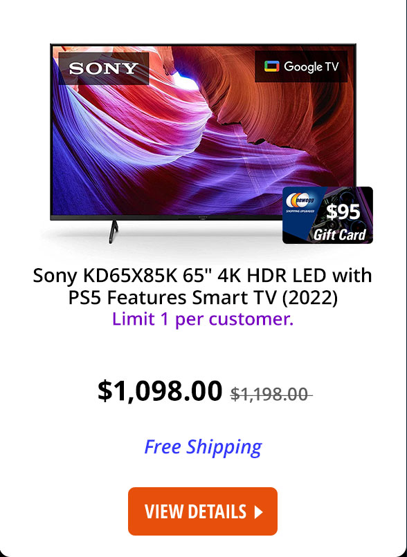 Sony KD65X85K 65" 4K HDR LED with PS5 Features Smart TV (2022)