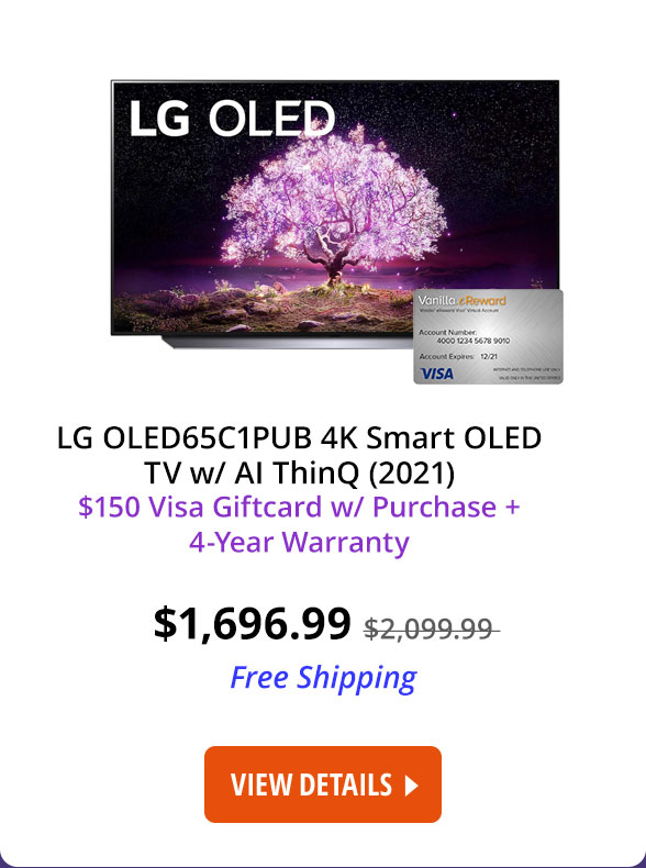 LG OLED65C1PUB 4K Smart OLED TV w/ AI ThinQ (2021)