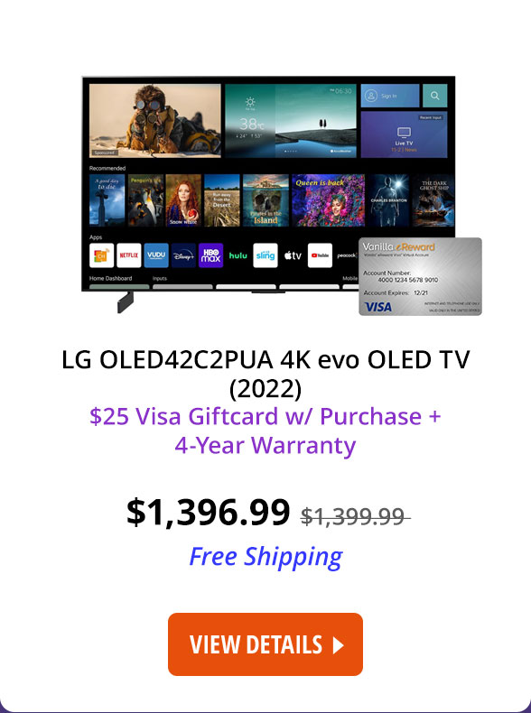 LG OLED42C2PUA 4K evo OLED TV (2022)