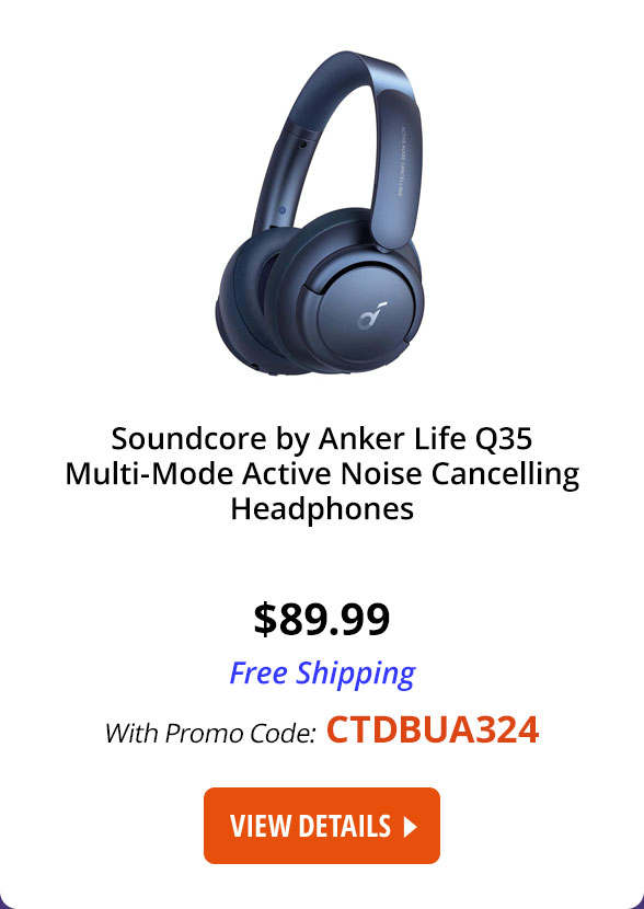 Soundcore by Anker Life Q35 Multi Mode Active Noise Cancelling Headphones, Bluetooth Headphones with LDAC for Hi Res Wireless Audio, 40H Playtime, Comfortable Fit, Clear Calls, for Home, Work, Travel