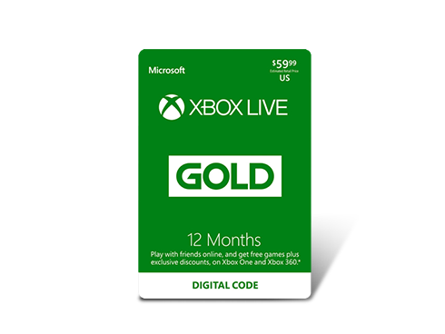 Xbox Gold Live: 12 Month Membership US (Digital Code)