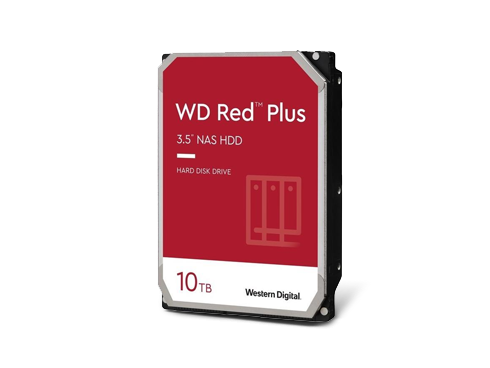 WD Red Plus 10TB NAS Hard Disk Drive - 7200 RPM Class SATA 6Gb/s, CMR, 256MB Cache, 3.5 Inch - WD101EFBX