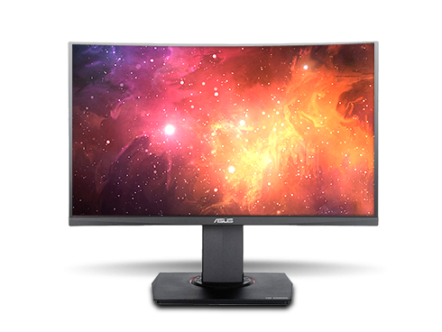 ASUS TUF Gaming VG24VQ 24" Full HD 1920 x 1080 1ms MPRT 144Hz 2 x HDMI, DisplayPort AMD FreeSync Asus Eye Care with Ultra Low-Blue Light & Flicker-Free Backlit LED Height Adjustable Curved Gaming Monitor