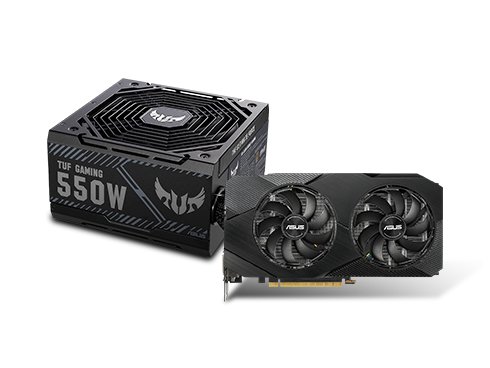 ASUS GeForce RTX 2060 Dual-Fan EVO Edition VR Ready Graphics Card + ASUS TUF GAMING 550W Bronze PSU Combo