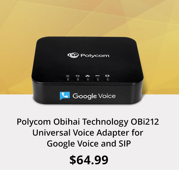 Polycom Obihai Technology OBi212 Universal Voice Adapter for Google Voice and SIP