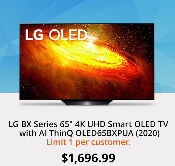 LG BX Series 65" 4K UHD Smart OLED TV with AI ThinQ OLED65BXPUA (2020)