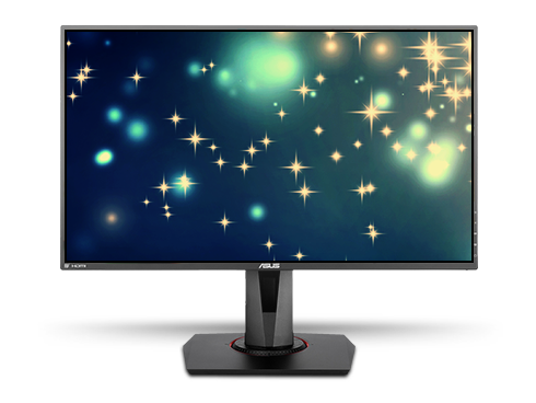 ASUS VG278Q 27" Full HD 1920 x 1080 144Hz 1ms DisplayPort HDMI DVI AMD Free Sync G-Sync Compatible Built-in Speakers LED Backlit Height Adjustable Gaming Monitor