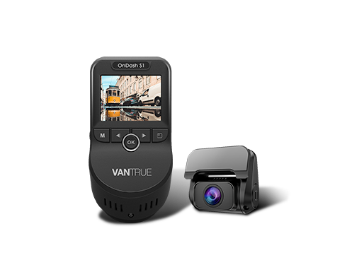 Vantrue S1 4k Dash Cam, Dual 1080P Front and Rear Dash Camera with GPS, Support 256GB Max, Near 360° Wide Angle, Capacitor, Sony Night Vision, 24 Hours Parking Mode, Motion Sensor, Loop Recording