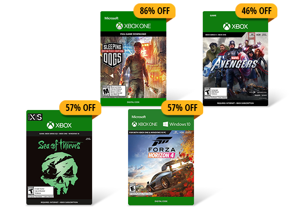 UP TO 86% OFF SELECT XBOX DIGITAL GAMES & MORE*