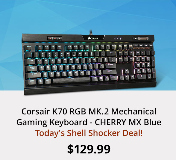 Corsair K70 RGB MK.2 Mechanical Gaming Keyboard - CHERRY MX Blue