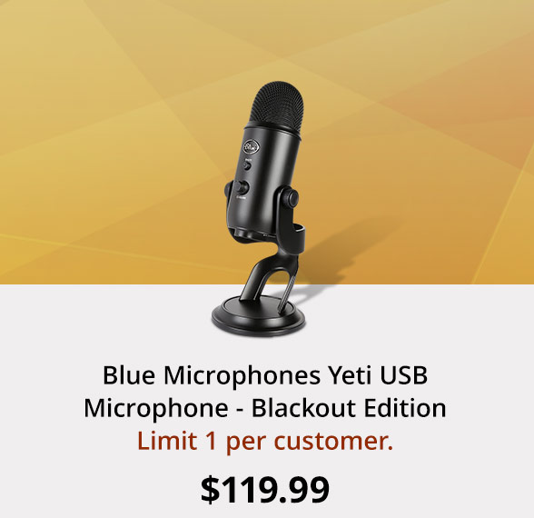 Blue Microphones Yeti USB Microphone - Blackout Edition