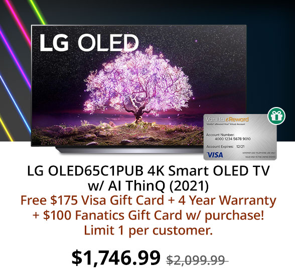 LG OLED65C1PUB 4K Smart OLED TV w/ AI ThinQ (2021)