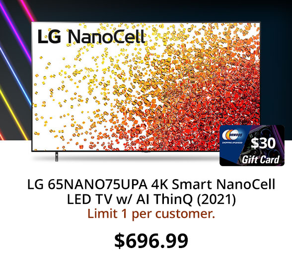 LG 65NANO75UPA 4K Smart NanoCell LED TV w/ AI ThinQ (2021)