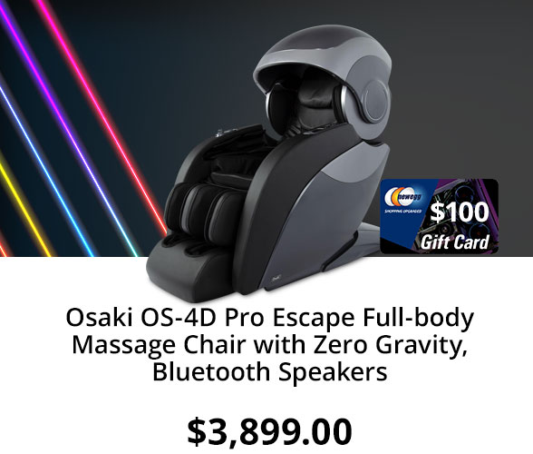 Osaki OS-4D Pro Escape Full-body Massage Chair with Zero Gravity, Bluetooth Speakers