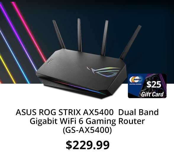 ASUS ROG STRIX AX5400  Dual Band Gigabit WiFi 6 Gaming Router (GS-AX5400)