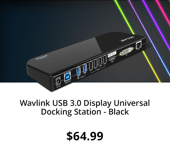 Wavlink USB 3.0 Display Universal Docking Station - Black