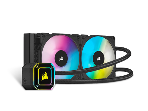 Corsair Hydro Series, iCUE H100i ELITE CAPELLIX, 240mm Radiator, Dual ML120 RGB PWM Fans, Powerful iCUE Software, Liquid CPU Cooler LGA 1700 Compatible