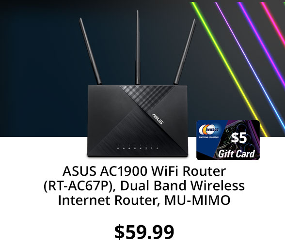 ASUS AC1900 WiFi Router (RT-AC67P), Dual Band Wireless Internet Router, MU-MIMO