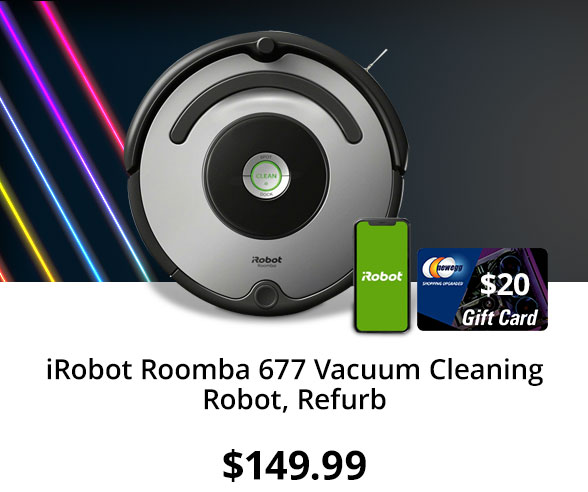 Refurbished iRobot Roomba 677 Vacuum Cleaning Robot, Refurb