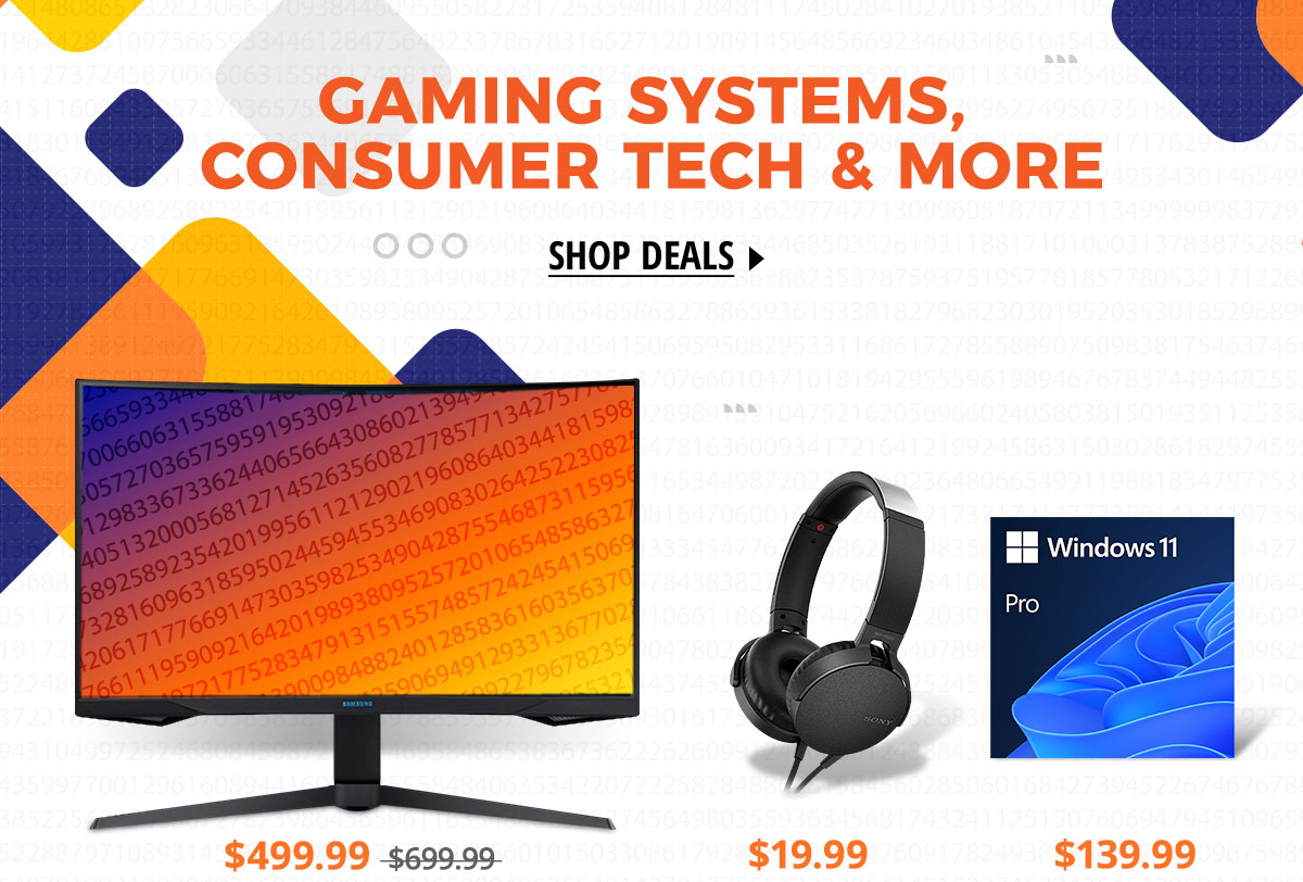 Gaming Systems, Consumer Tech & More